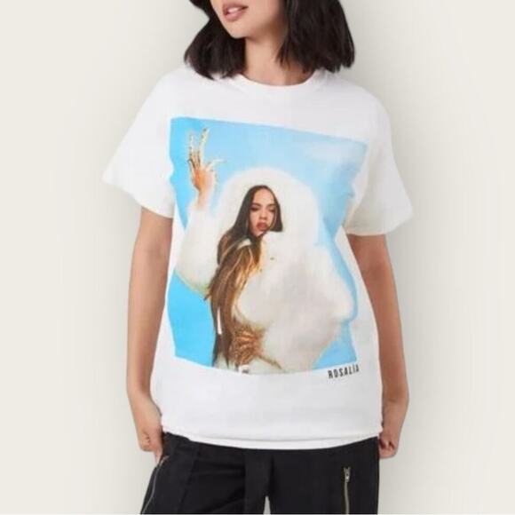 Oversized Rosalia Graphic Tee | White | S/M - Picture 1 of 9